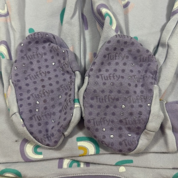 ⭐️Tuffy Baby Purple Rainbow Onesie/sleeper - Picture 2 of 4